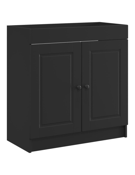 Mobiletto da bagno sotto il lavello Nero 78,5 x 37,5 x 81 cm