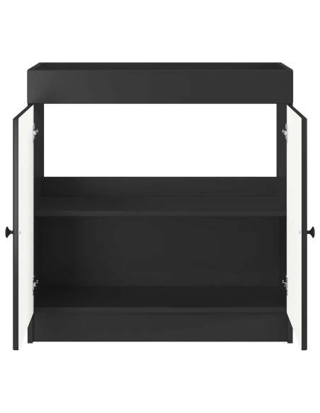 Mobiletto da bagno sotto il lavello Nero 56 x 37,5 x 81 cm