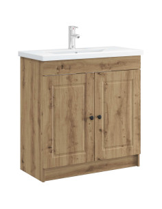 Mobiletto da bagno sotto il lavello Rovere Artigianale 2