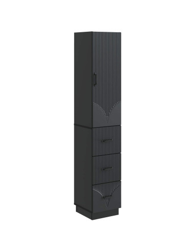 Set di armadi 2 pcs Nero 33 x 34,5 x 87 cm Legno ingegnerizzato