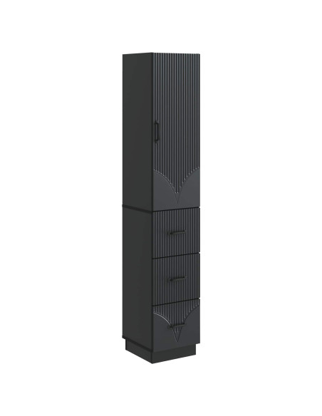 Set di armadi 2 pcs Nero 33 x 34,5 x 87 cm Legno ingegnerizzato