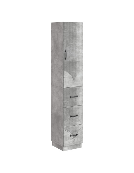 Set di armadi 2 pcs Grigio Cemento 33 x 34,5 x 87 cm