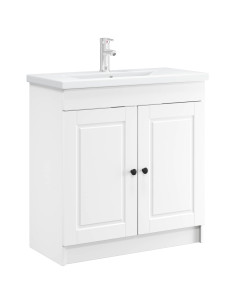 Mobiletto da bagno sotto il lavello Bianco 78,5 x 37,5 x 81 cm 2