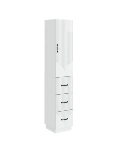 Set di armadi 2 pcs Bianco Lucido 33 x 34,5 x 87 cm