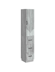 Set di armadi 2 pcs Sonoma grigio 33 x 34,5 x 87 cm
