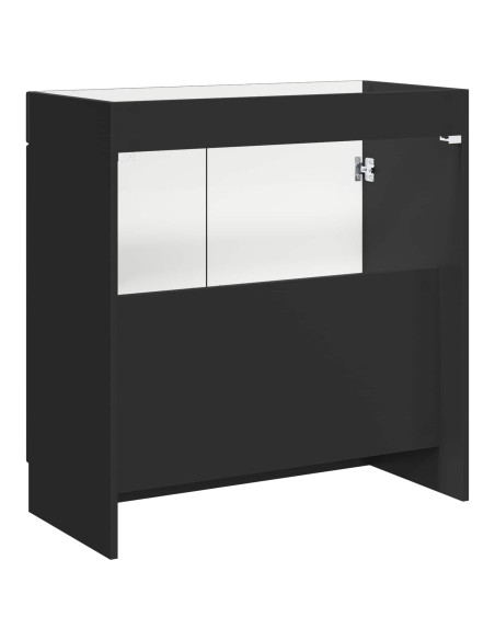 Mobiletto da bagno sotto il lavello Nero 78,5 x 37,5 x 81 cm