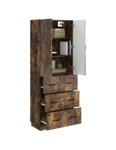 Set di armadi 2 pcs Rovere Fumo 66 x 34,5 x 87 cm 2