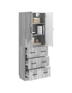 Set di armadi 2 pcs Sonoma grigio 66 x 34,5 x 87 cm 2
