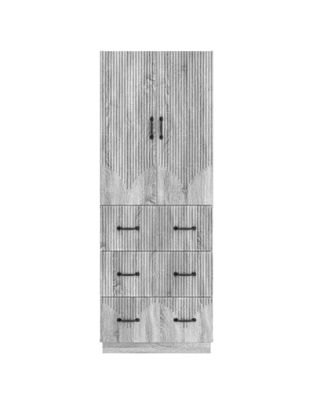 Set di armadi 2 pcs Sonoma grigio 66 x 34,5 x 87 cm