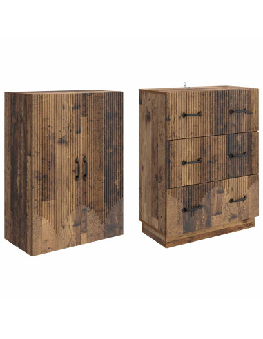 Set di armadi 2 pcs Legno antico 66 x 34,5 x 87 cm