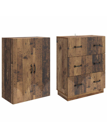 Set di armadi 2 pcs Legno antico 66 x 34,5 x 87 cm
