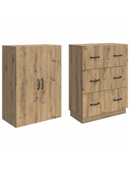 Set di armadi 2 pcs Rovere Artigianale 66 x 34,5 x 87 cm