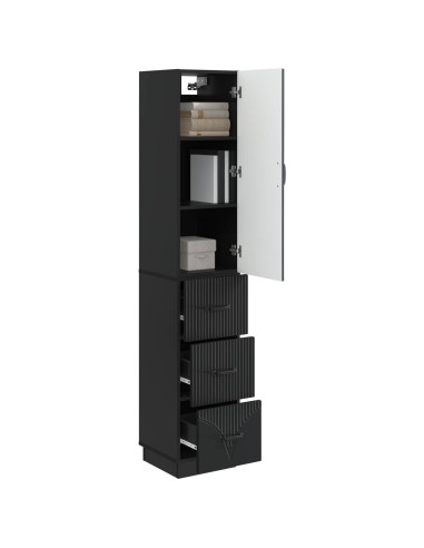 Set di armadi 2 pcs Nero 33 x 34,5 x 87 cm Legno ingegnerizzato