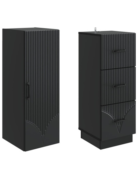 Set di armadi 2 pcs Nero 33 x 34,5 x 87 cm Legno ingegnerizzato