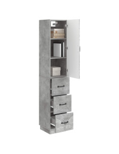 Set di armadi 2 pcs Grigio Cemento 33 x 34,5 x 87 cm 2