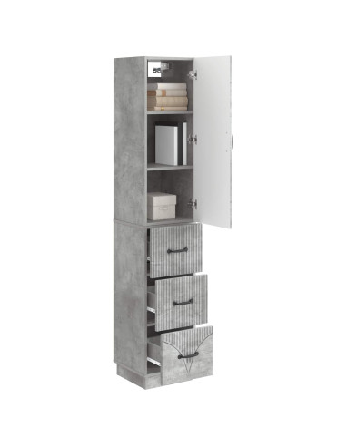 Set di armadi 2 pcs Grigio Cemento 33 x 34,5 x 87 cm