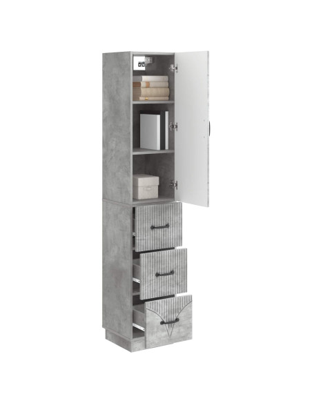 Set di armadi 2 pcs Grigio Cemento 33 x 34,5 x 87 cm