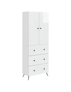 Set di armadi 2 pcs Bianco Lucido 66 x 34,5 x 90 cm