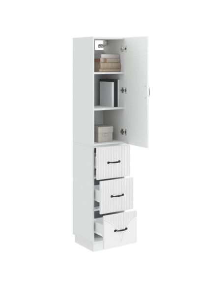 Set di armadi 2 pcs Bianco Lucido 33 x 34,5 x 87 cm