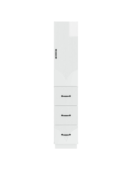 Set di armadi 2 pcs Bianco Lucido 33 x 34,5 x 87 cm