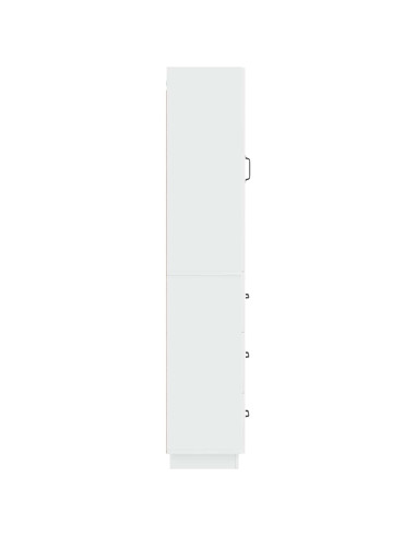 Set di armadi 2 pcs Bianco Lucido 33 x 34,5 x 87 cm