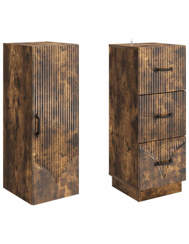 Set di armadi 2 pcs Rovere Fumo 33 x 34,5 x 87 cm