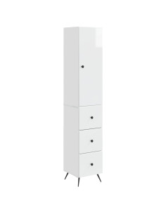 Set di armadi 2 pcs Bianco Lucido 34,5 x 34,5 x 90 cm