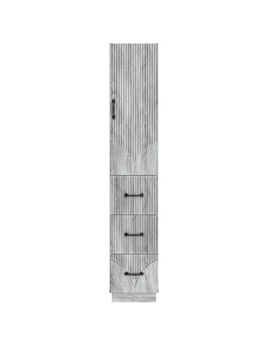Set di armadi 2 pcs Sonoma grigio 33 x 34,5 x 87 cm