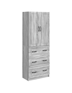 Set di armadi 2 pcs Sonoma grigio 66 x 34,5 x 87 cm