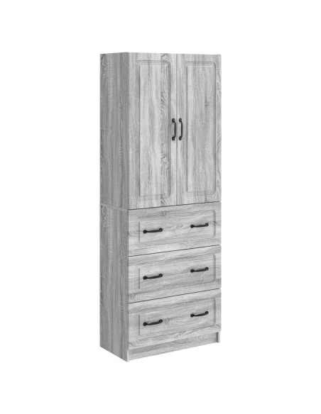 Set di armadi 2 pcs Sonoma grigio 66 x 34,5 x 87 cm
