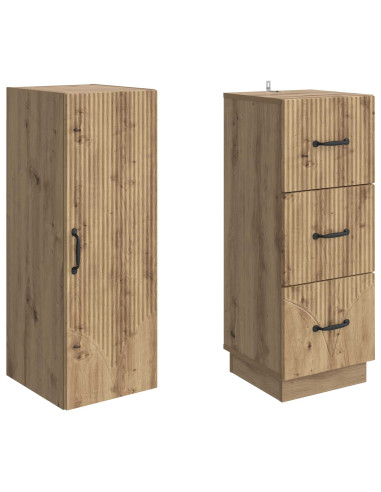 Set di armadi 2 pcs Rovere Artigianale 33 x 34,5 x 87 cm