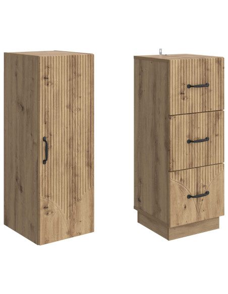 Set di armadi 2 pcs Rovere Artigianale 33 x 34,5 x 87 cm