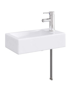 Lavabo da bagno Cromato 45,5 x 25,5 x 13 cm Metallo