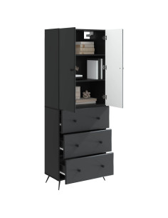Set di armadi 2 pcs Nero 66 x 34,5 x 90 cm Legno ingegnerizzato 2