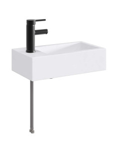 Lavabo da bagno Nero Opaco 45,5 x 25,5 x 13 cm Metallo