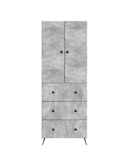 Set di armadi 2 pcs Grigio Cemento 66 x 34,5 x 90 cm