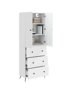 Set di armadi 2 pcs Bianco Lucido 66 x 34,5 x 90 cm 2