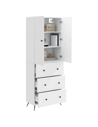 Set di armadi 2 pcs Bianco Lucido 66 x 34,5 x 90 cm