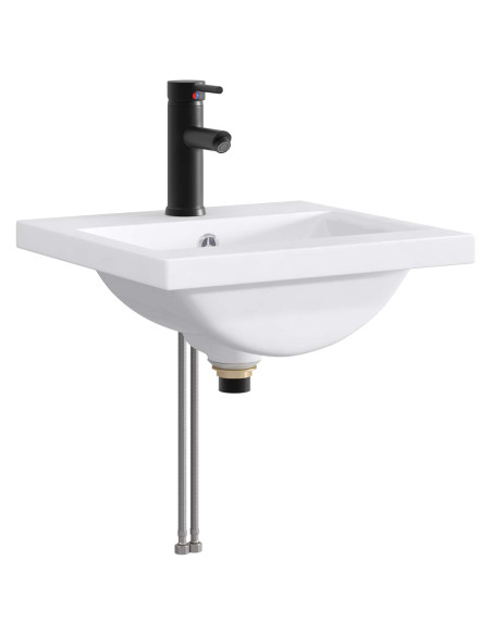 Lavabo da bagno Nero Opaco 42 x 40 x 16,5 cm Metallo