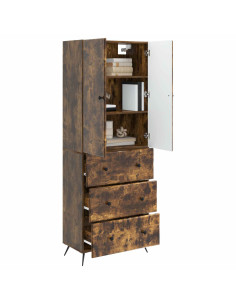 Set di armadi 2 pcs Rovere Fumo 66 x 34,5 x 90 cm 2