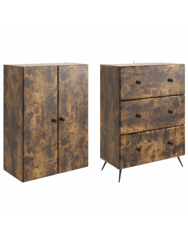 Set di armadi 2 pcs Rovere Fumo 66 x 34,5 x 90 cm