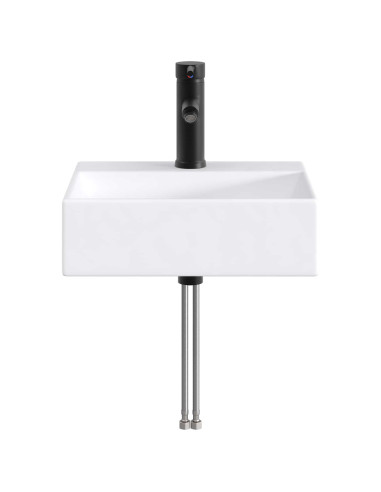 Lavabo da bagno Nero Opaco 39 x 30,5 x 12,5 cm Metallo