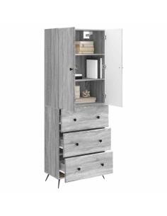 Set di armadi 2 pcs Sonoma grigio 66 x 34,5 x 90 cm 2