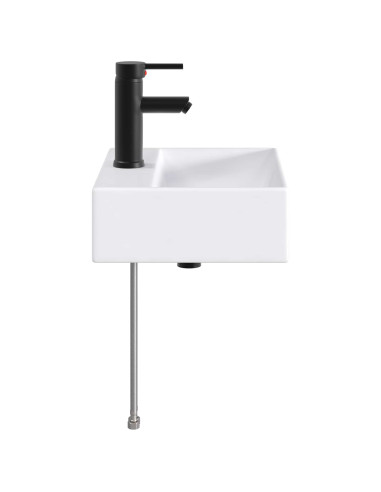 Lavabo da bagno Nero Opaco 39 x 30,5 x 12,5 cm Metallo
