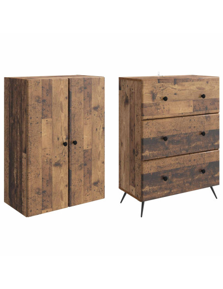 Set di armadi 2 pcs Legno antico 66 x 34,5 x 90 cm