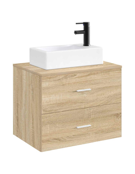 Lavabo da bagno Nero Opaco 45,5 x 25,5 x 13 cm Metallo