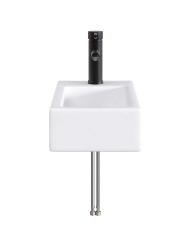 Lavabo da bagno Nero Opaco 45,5 x 25,5 x 13 cm Metallo