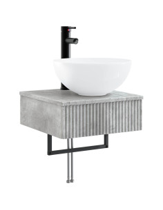 Lavabo da Parete Grigio Cemento 40 x 41 x 40,5 cm