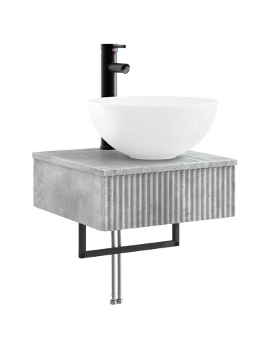 Lavabo da Parete Grigio Cemento 40 x 41 x 40,5 cm