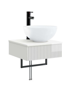 Lavabo da Parete Bianco Lucido 40 x 41 x 40,5 cm